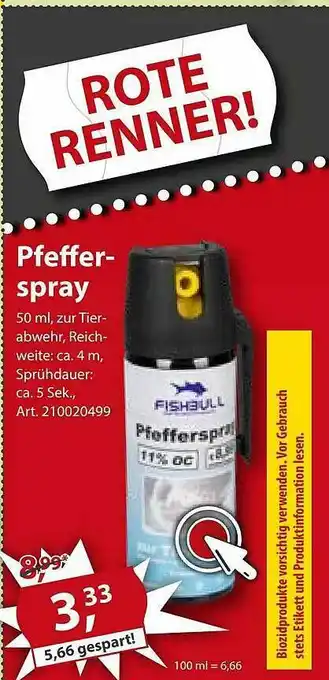 Sonderpreis Baumarkt Pfefferspray Fishbull Angebot