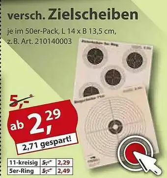 Sonderpreis Baumarkt Zielscheiben Angebot