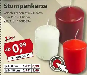 Sonderpreis Baumarkt Stumpenkerze Angebot