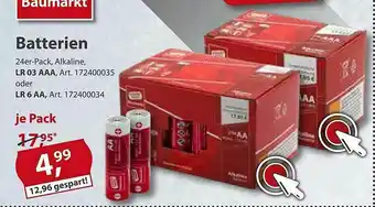 Sonderpreis Baumarkt Batterien Alkaline Lr03 Aaa Oder Lr6 Aa Angebot