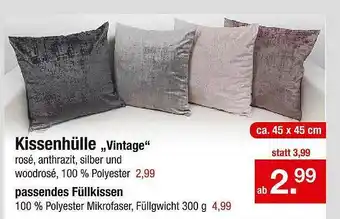 Zimmermann Kissenhülle „vintage” Angebot