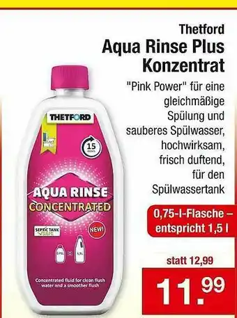 Zimmermann Thetford Aqua Rinse Plus Konzentrat Angebot