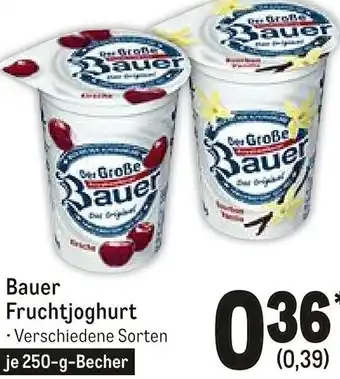 METRO Bauer Fruchtjoghurt 250 g Becher Angebot