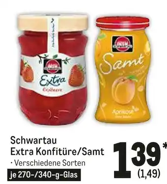 METRO Schwartau Extra Konfitüre oder Samt 270-340g Angebot