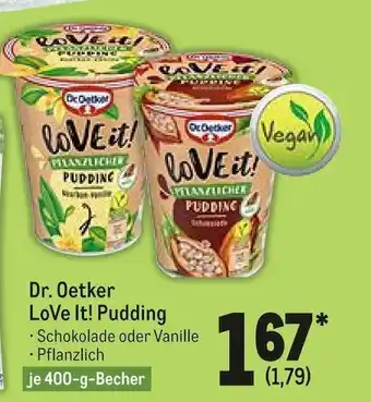 METRO Dr. Oetker LoVe It! Pudding 400g Becher Angebot