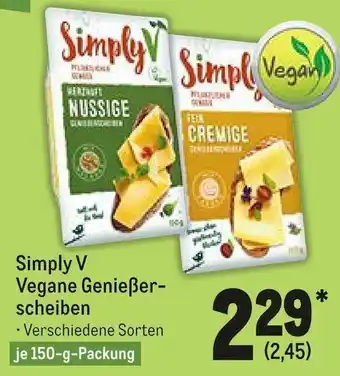 METRO Simply V Vegane Genießerscheiben 150g Angebot