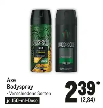 METRO Axe Bodyspray 150ml Dose Angebot