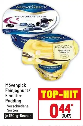 METRO Mövenpick Feinjoghurt/Feinster Pudding 150g Becher Angebot