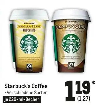 METRO Starbucks Coffee 220ml  Becher Angebot