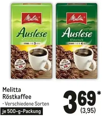 METRO Melitta Röstkaffee 500g Angebot