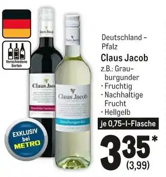 METRO Claus Jacob 0,75L Angebot