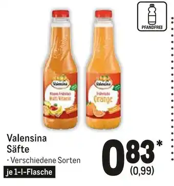 METRO Valensina Säfte 1 L Angebot