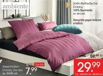 Zurbrüggen Ambiente satin-bettwäsche oder kissenhüllen dobby Angebot