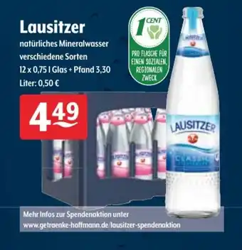 Getränke Hoffmann Lausitzer Natürliches Mineralwasser 12x0,75L Angebot