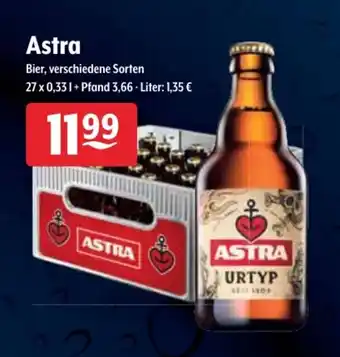 Getränke Hoffmann Astra Bier 27x0,33L Angebot