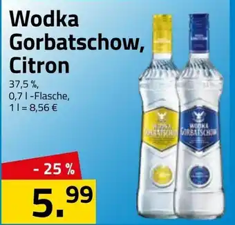 Logo Getränkemarkt Wodka Gorbatschow, Citron 0,7L Angebot