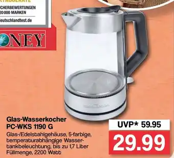 Famila Nord West Glas Wasserkocher PC-WKS 1190 G Angebot