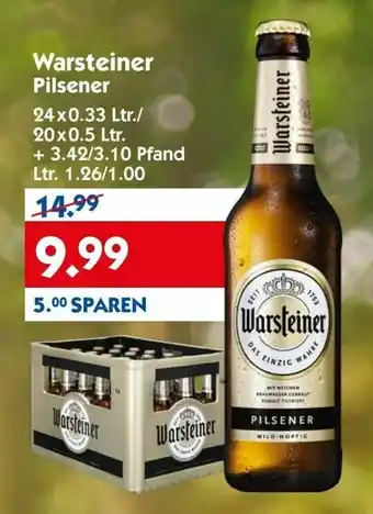 Hol'ab Getränkemarkt Warsteiner Pilsener 24x0,33/20x0,5L Angebot