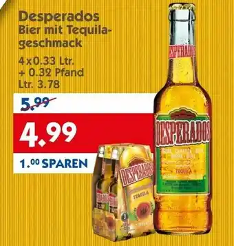 Hol'ab Getränkemarkt Desperados Bier mit Tequilageschmack 4x0,33L Angebot