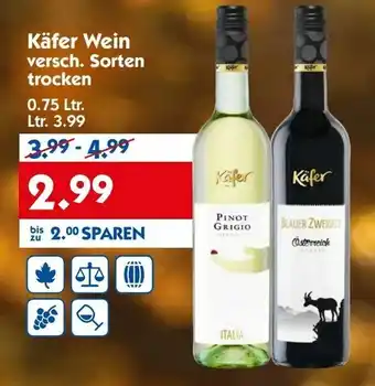 Hol'ab Getränkemarkt Käfer Wein 0,75L Angebot