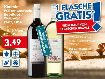 Hol'ab Getränkemarkt Kimmle Pfälzer Landwein 1L Angebot