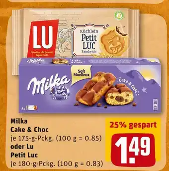 REWE Milka oder lu cake & choc oder petit luc Angebot