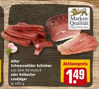 REWE Adler schwarzwälder schinken oder kalbacher landjäger Angebot