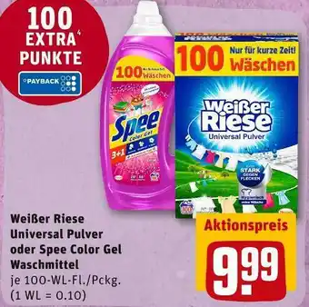 REWE Weißer riese oder spee universal pulver oder color gel waschmittel Angebot