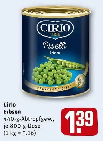 REWE Cirio erbsen Angebot