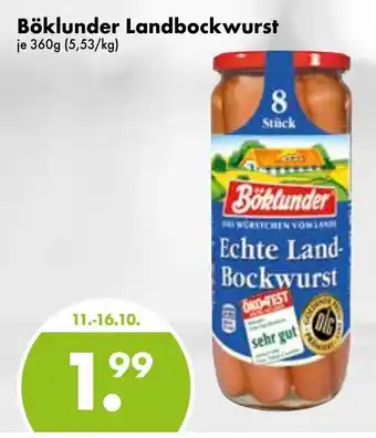 Trink und Spare Böklunder Landbockwurst 360g Angebot