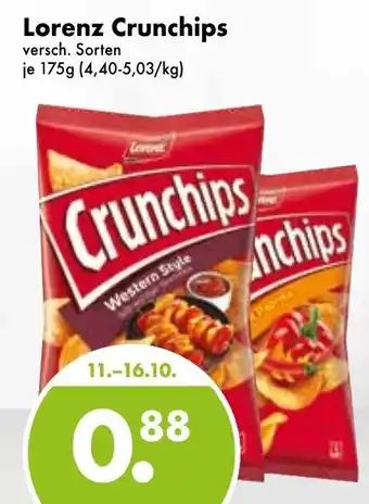 Trink und Spare Lorenz Crunchips 175g Angebot