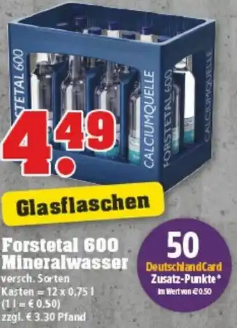 trinkgut Forstetal 600 Mineralwasser 12x0,75L Angebot