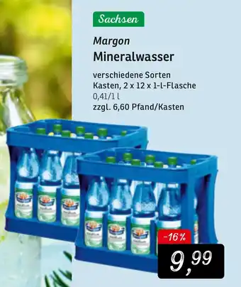 KONSUM Margon Mineralwasser 2x12x1L Angebot