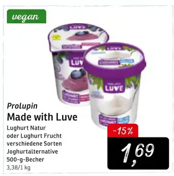 KONSUM Prolupin Made with Luve 500g Becher Angebot