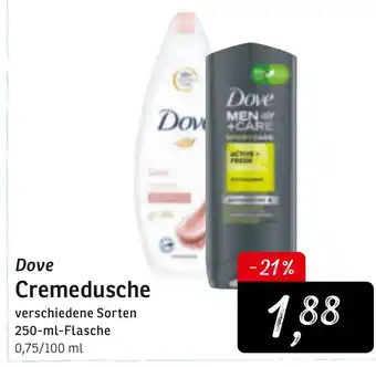 KONSUM Dove Cremedusche 250ml Angebot