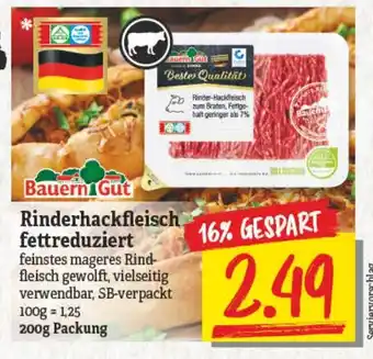 NP Discount Bauern Gut Rinderhackfleisch fettreduziert 200g Angebot