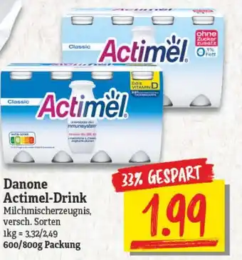 NP Discount Danone Actimel Drink 600/800g Angebot