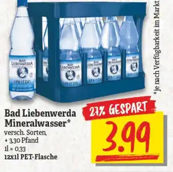 NP Discount Bad Liebenwerda Mineralwasser 12x1L Angebot