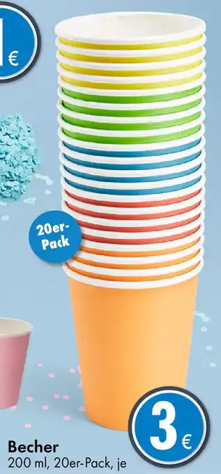 TEDi Becher 200 ml, 20er-Pack Angebot