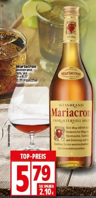 Elli Markt Mariacron Weinbrand 0,7 L Angebot