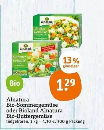 tegut Alnatura Bio Sommergemüse Oder Bioland Alnatura Bio Buttergemüse Angebot