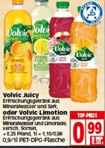 Elli Markt Volvic Juicy oder Volvic Limotion 0,9/1L Angebot