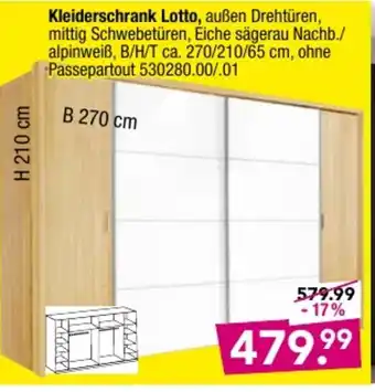 Combi Kleiderschrank Lotto Angebot