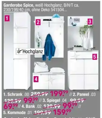 Combi Garderobe Spice Angebot