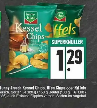 E-Center Funny-frisch Kessel Chips, Ofen Chips Oder Riffels Angebot