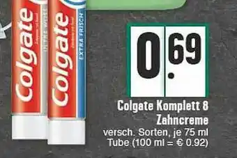 E-Center Colgate Komplett 8 Zahncreme Angebot