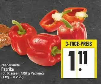 E-Center Niederlände Paprika Angebot