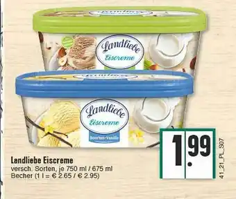 E-Center Landliebe Eiscreme Angebot