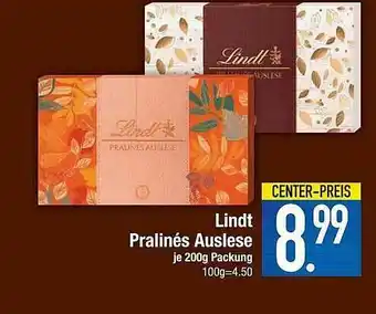 E-Center Lindt Pralinés Auslese Angebot