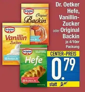 E-Center Dr Oetker Hefe, Vanillin-zucker Oder Original Backin Angebot